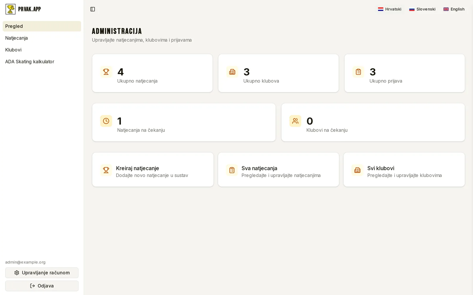 The organiser's overview